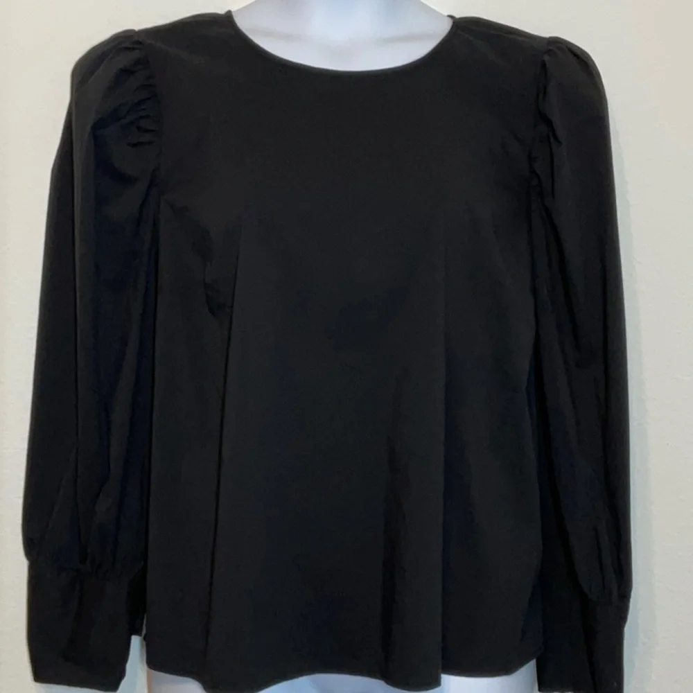 ELOQUII Long Sleeve Blouse Top Black Size 18 - Picture 1 of 9